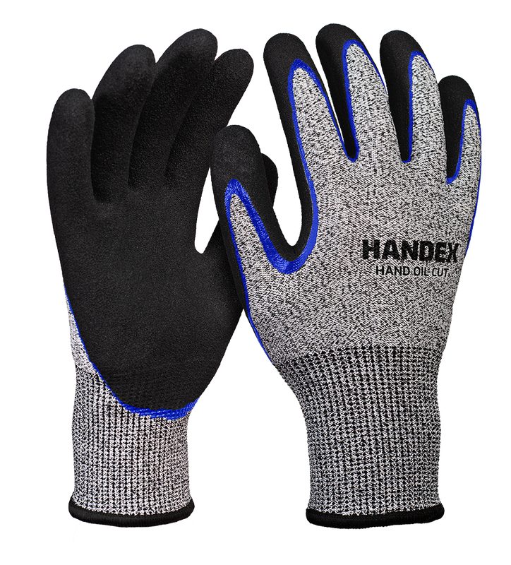 LUVA HANDEX HAND OIL CUT CINZA E PRETO CA: 44.524