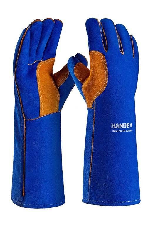 LUVA HANDEX HAND SOLDA LONGA AZUL CA: 49.283 - PAR