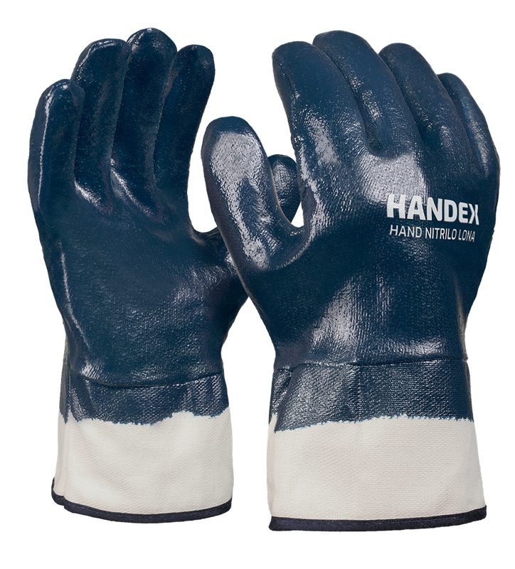 LUVA HANDEX HAND NITRILO LONA AZUL CA: 47.068