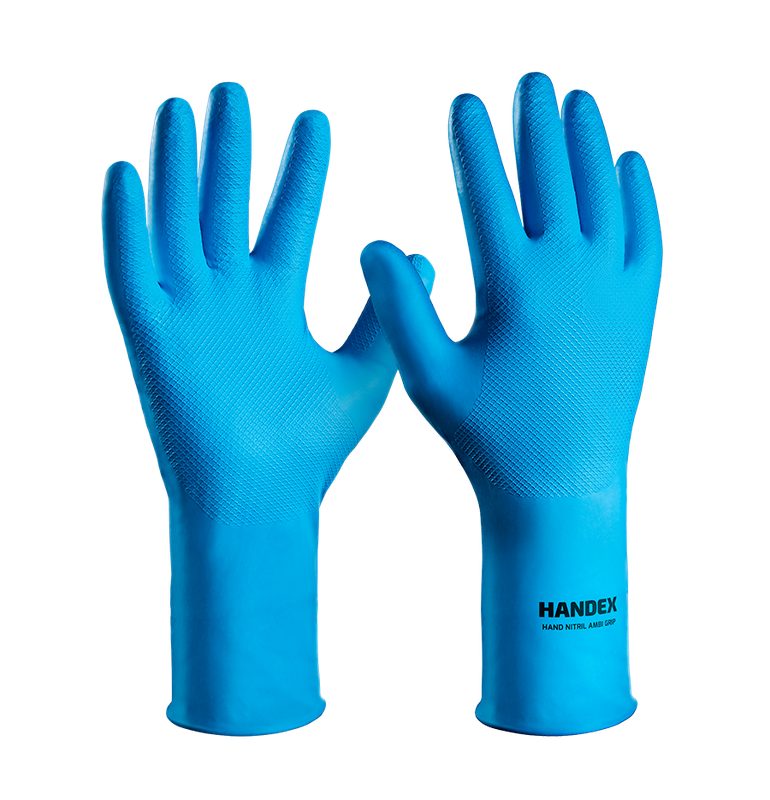 LUVA HANDEX HAND NITRIL AMBI GRIP AZUL CA: 49.944 - SEM EMBALAGEM INDIVIDUAL