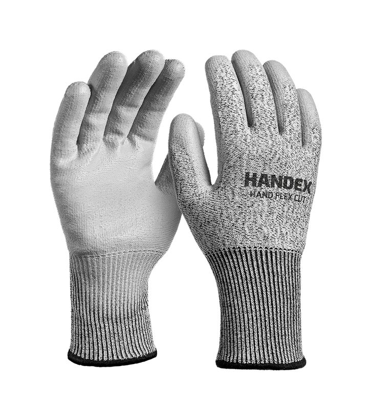 LUVA HANDEX HAND FLEX CUT CINZA CA: 42.254