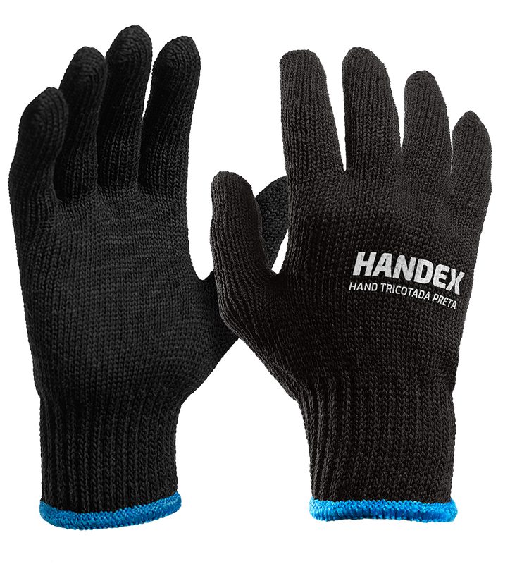 LUVA HANDEX HAND TRICOTADA PRETA CA: 46.650